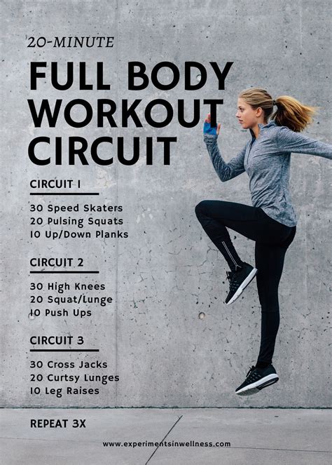 Quick Workouts At Home 20 Minute Full Body Circuit