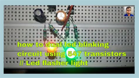 How To Dual Led Blinking Circuit Using 547 Transistors Led Flasher