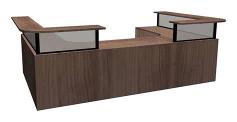 Gray 2 Person Reception Desk Pl Laminate By Harmony Collection