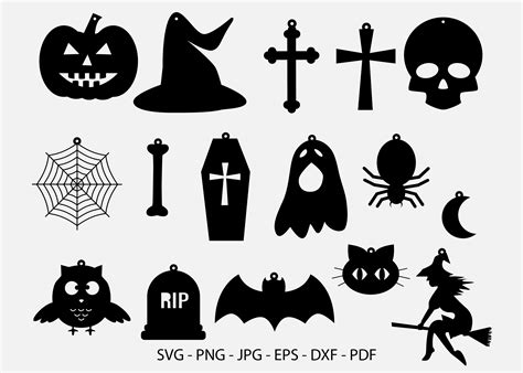 16 Halloween Earrings Halloween Graphic By Redcreations Creative Fabrica