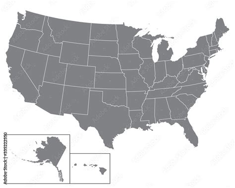 Blank Map Usa United States Of America States Of Usa Map High