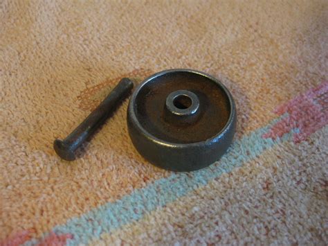 used singer steel caster wheel for treadle sewing machine used vintage original ubb threads