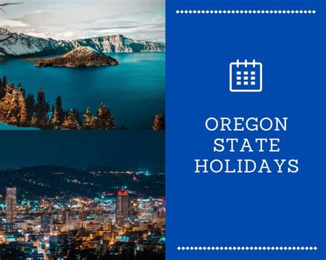 Oregon Or State Holidays Year