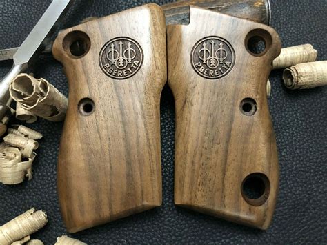 Beretta Turkish Walnut Wood Grips Handmade Beretta Logo Plain