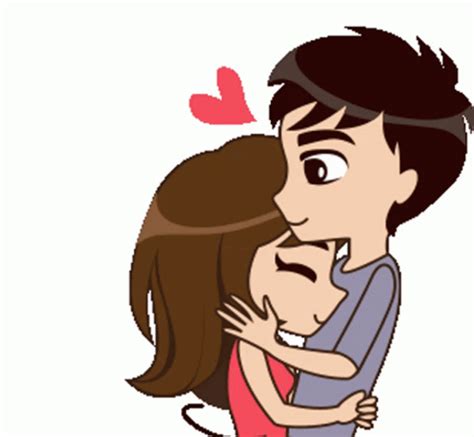 Cute Couple Cartoon Kissing