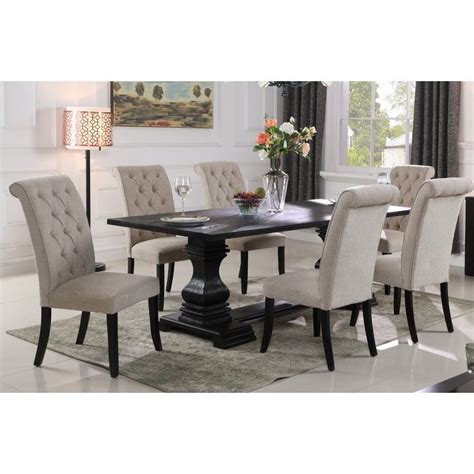 Gerardo Piece Dining Room Set In White Marble Top Weathered 42 Off