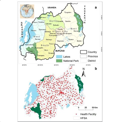 Map Of Rwanda The 30 Administrative Districts With