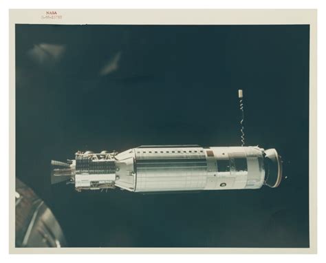 Gemini 8 Agena First Docking Of Two Spacecraft In Orbit Vintage