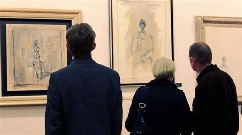 Guests Admiring The Giacomettis At The Preview Evening Of