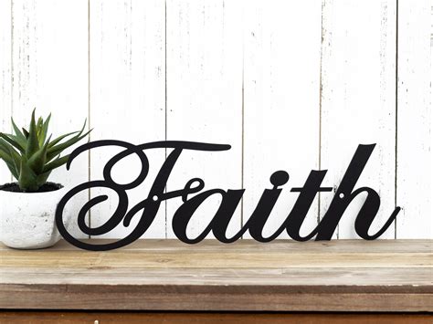 Faith Metal Wall Art Metal Sign Faith Sign Spiritual Religious