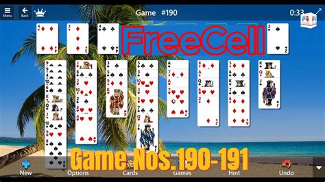 Microsoft Solitaire Freecell Game Nos 190 191 Challenge Your Skills