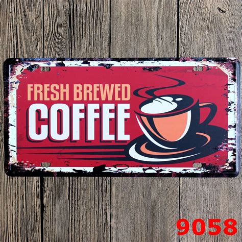 30x15cm Fresh Coffee Vintage Home Decor Tin Sign For Coffee Store Wall