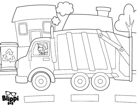 Garbage Truck Coloring Page Lopibuilding