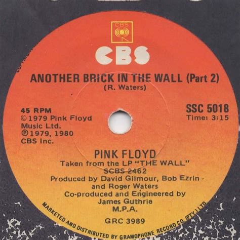 Pink Floyd Another Brick In The Wall Part Ii 1980 Vinyl Discogs