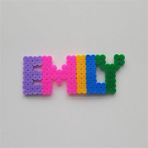 Emily Name In Perler Beads In 2022 Diy Perler Bead Crafts Perler