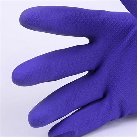 Promotional Cheap Cleanroom Purple Latex Gloves Extra Long Household