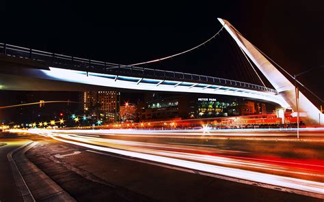 2560x1600 Photography Bridge Architecture Street Night Lights Long