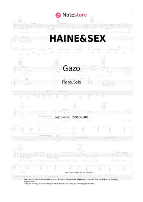 Gazo Haineandsex Sheet Music For Piano Download Pianosolo Sku