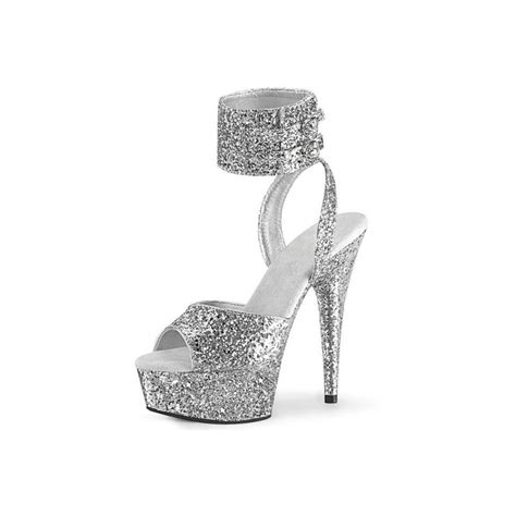 delight glitter 6 inch platform stripper heels with ankle band
