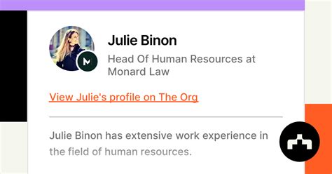 Julie Binon Head Of Human Resources At Monard Law The Org