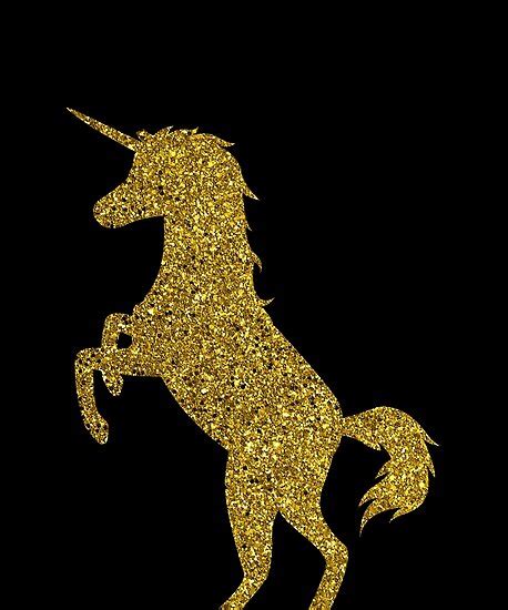 Cute Golden Unicorn Posters By Mistersmithers Redbubble