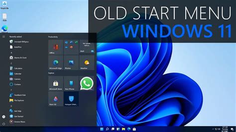 Bringing Back Old Start Menu On Windows 11 Youtube