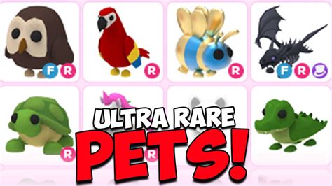 Some Ultra Rare Pets In Roblox Adopt Me Youtube