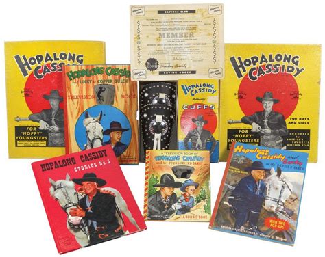 Hopalong Cassidy items, NOS cuffs in orig box, 2 clothing boxes, 4 ...