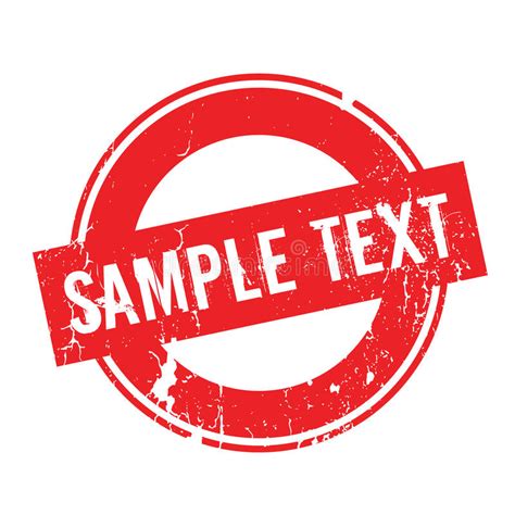 Sample Text Rubber Stamp Stock Vector Illustration Of Individual