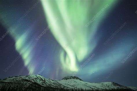 Aurora Over Mountains Alaska Stock Image C0386258 Science Photo