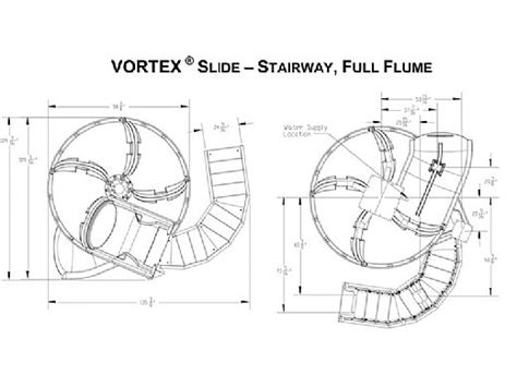 11'4 by 9'9 (with staircase), or 9'9 by 9'9 (with ladder. SR Smith Vortex Pool Slide |695-209-43