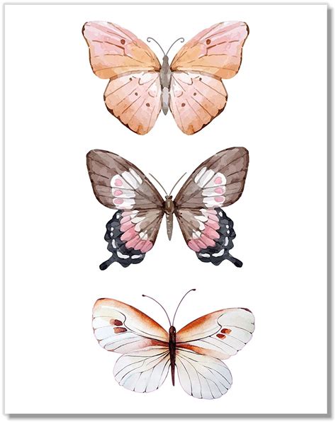 Butterfly Wall Art Pink Butterflies Decor