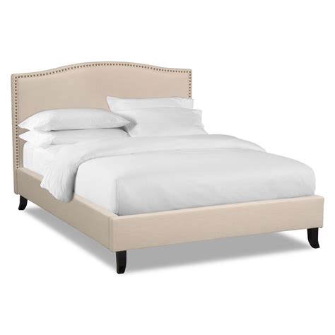 Aubrey Queen Upholstered Bed Sand Value City Furniture
