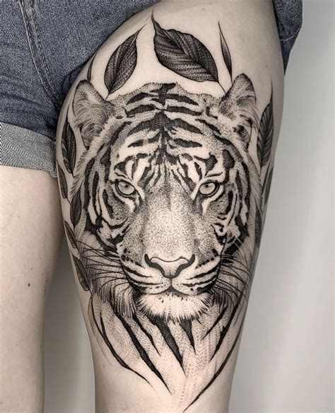 Tribal Tiger Tattoo Tiger Tattoo Thigh Tiger Tattoo Design Leg