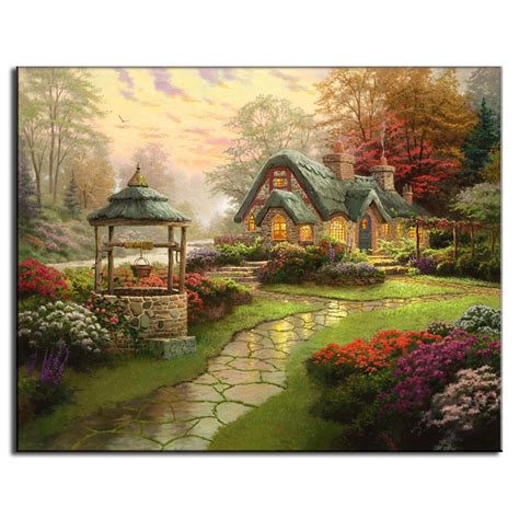 So, please post some pictures of your garden! 1 PCS Landscape Prints on Canvas Painting Pastoral Rainy ...