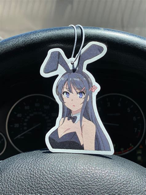 Senpai Bunny Girl Car Air Freshener Blueberry Anime Etsy
