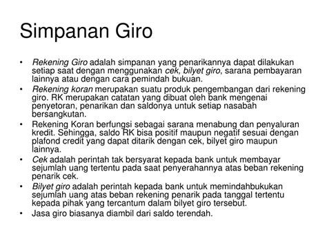 Atau definisi giro yang lainnya ialah simpanan pada bank yang . Pengertian Simpanan Giro ~ Berbagi: Giro, Deposito ...