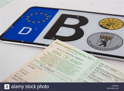 Vehicle Registration Certificate Hi Res Stock Photography And Images