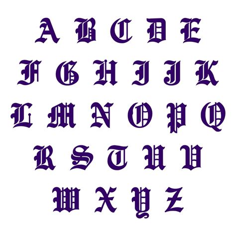 Printable Old English Alphabet A Z Printable Jd