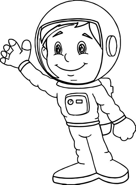 Astronaut Boy Coloring Page | Wecoloringpage.com