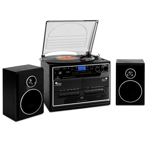 Auna 388 Bt Hifi Cd Stereo System Lp Turntable Daul Uk