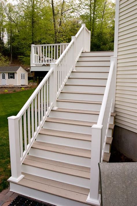 See more ideas about outside stairs, building a deck, stairs. Composite deck stairs | Deck stairs, Deck, Stairs