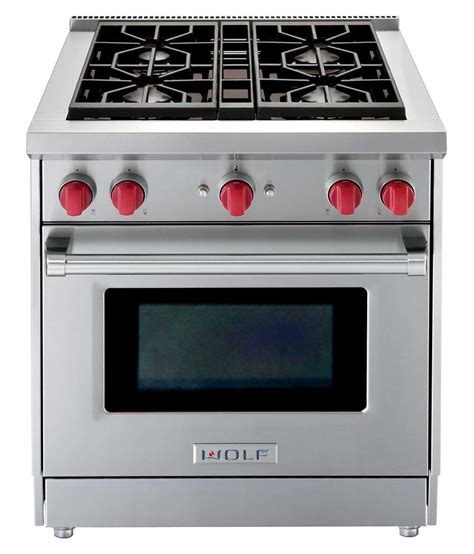 Wolf Gr304 30 In 29 Cu Ft Freestanding Gas Range With 4 Burners