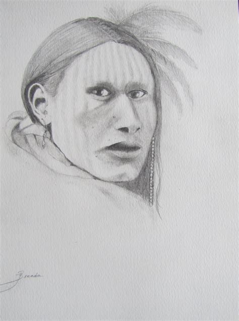 Pencil Drawings Native American Male Sketch Power Art Art Background Native Americans