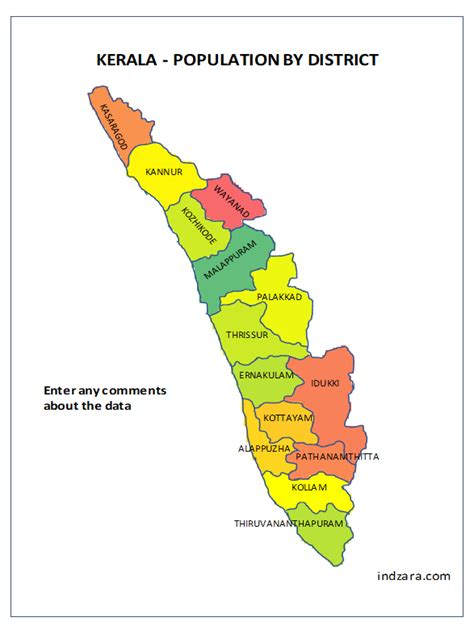 Explore all the maps of kerala, india. Kerala Heat Map by District - Free Excel Template for Data ...