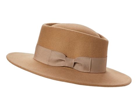 Wholesale Flat Brim Fall Hats Camel Wool Felt Hats Wholesale Ladies
