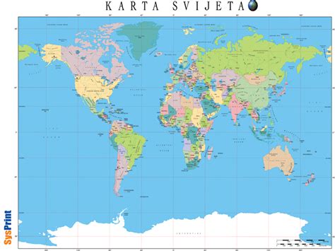 Karta Svijeta Geografska Karta