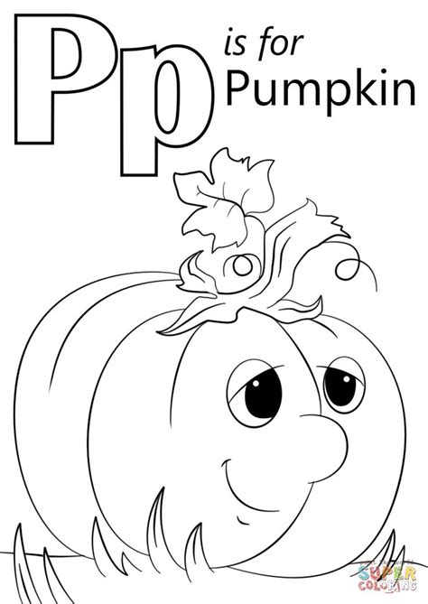 Visit coloring pages, alphabet for additional resources. Letter P is for Pumpkin | Super Coloring | Abc coloring ...