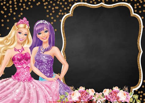 Download Free Printable Barbie Birthday Invitation Templates