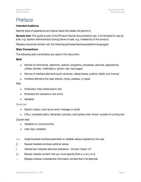 Documentation Plan Template Apple Iwork Pagesnumbers